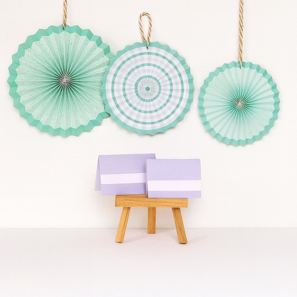 Made For Retail & Spritz Other - SPRITZ & MADE FOR RETAIL Party Bundle Paper Fans & Place Cards Pastel Colors